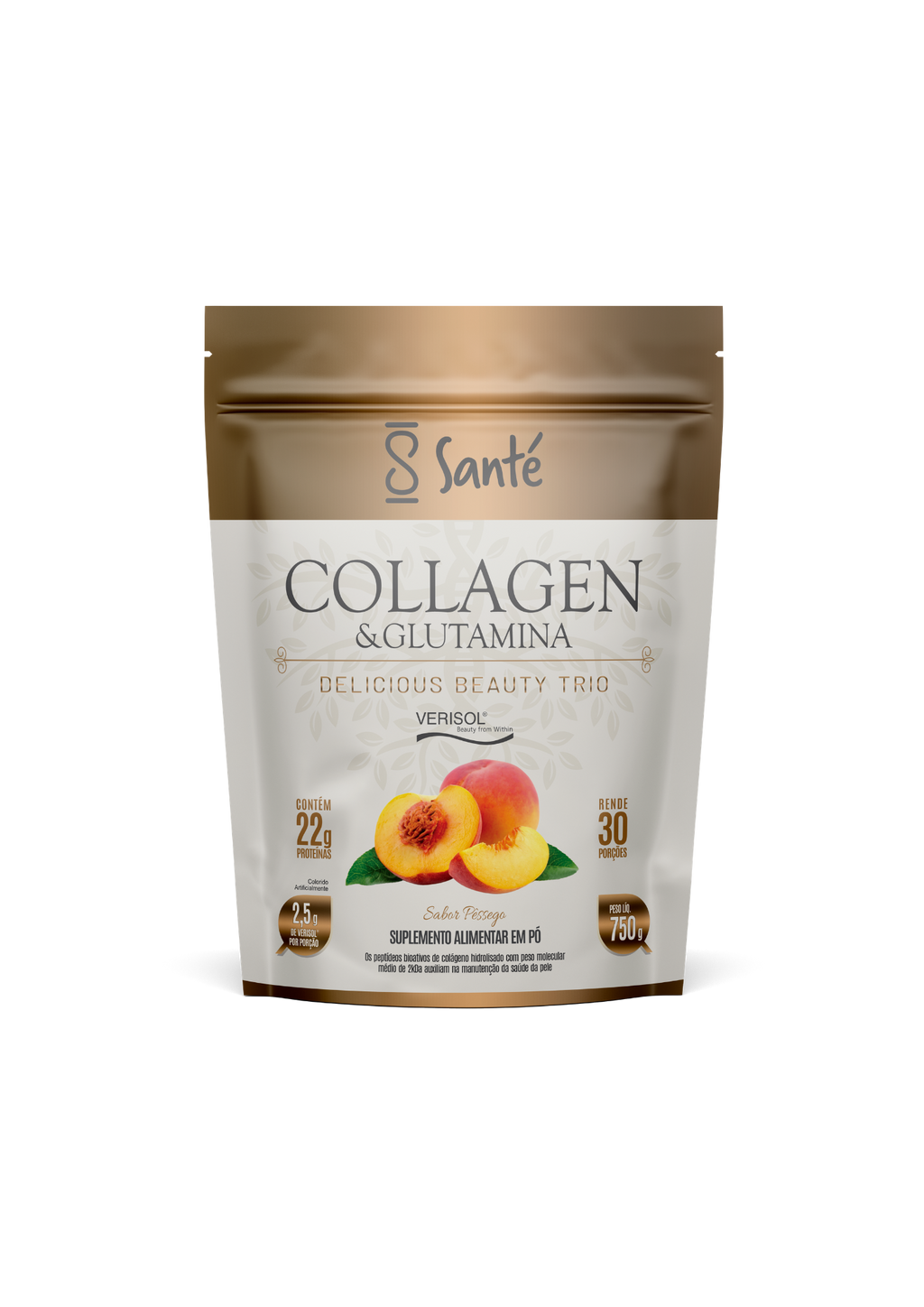 COLLAGEN + GLUTAMINA POUCH PESSEGO