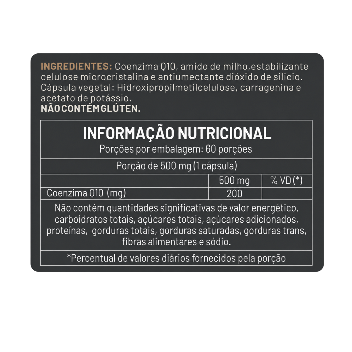 COENZIMA Q10 com 60 cápsulas